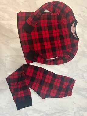 Red & Black Buffalo Plaid Pajama Set